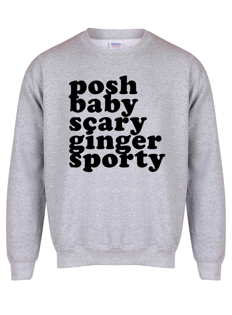 Posh Baby Scary Ginger Sporty Unisex Fit Sweater Kelham Print