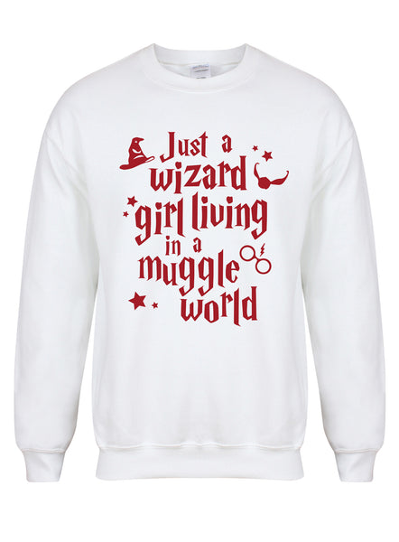 Just a Wizard Girl Living In a Muggle World - Unisex Fit Sweater