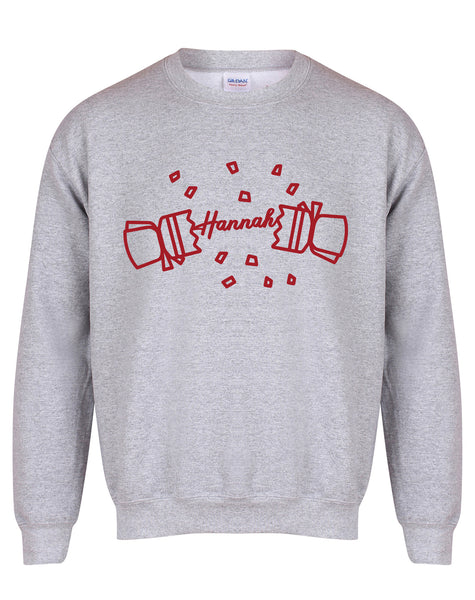 Personalised 'Name' Christmas Cracker - Unisex Fit Sweater