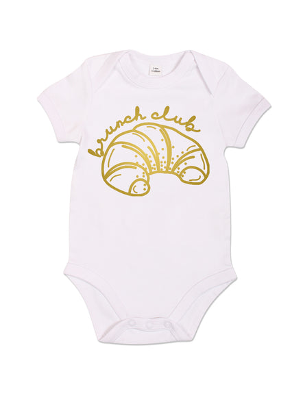 Brunch Club - Babygrow - White
