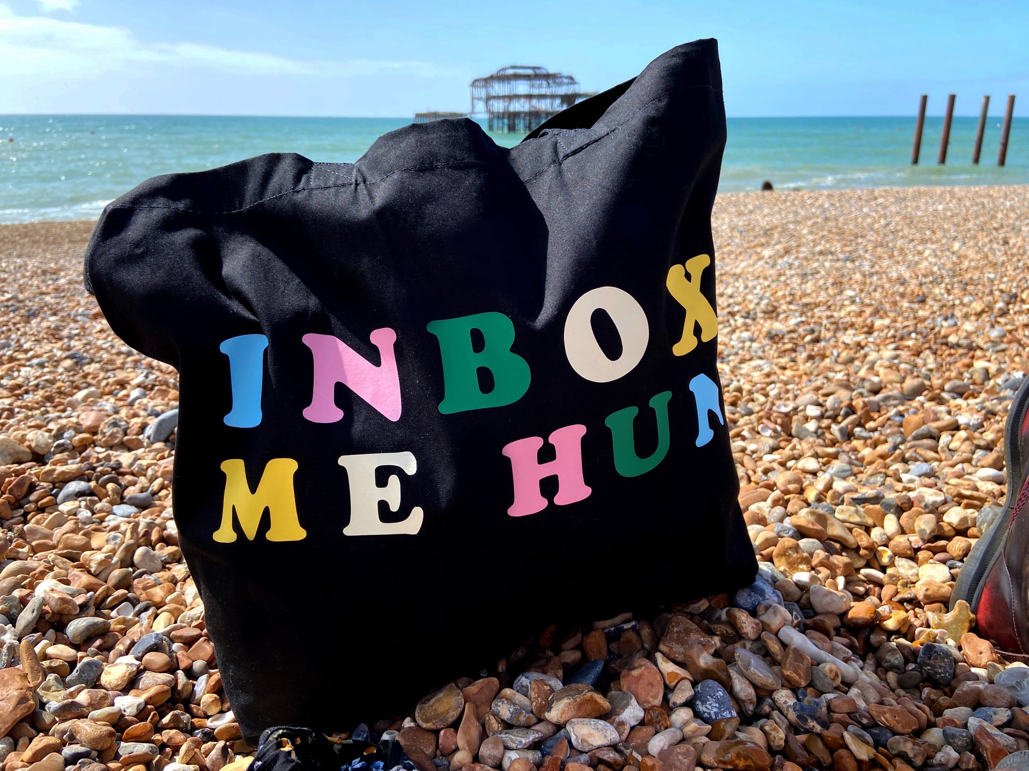 Inbox Me Hun - Large Canvas Tote Bag