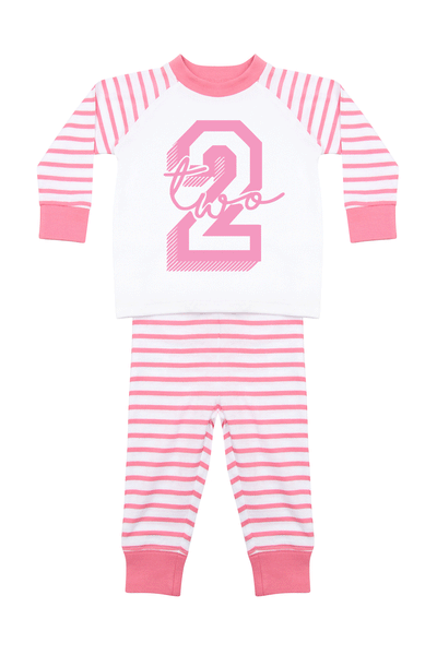Personalised Birthday - Stripe Pyjama Sets