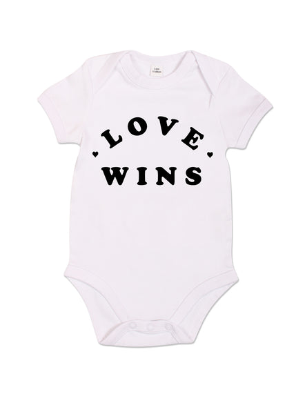 Love Wins - Babygrow - White