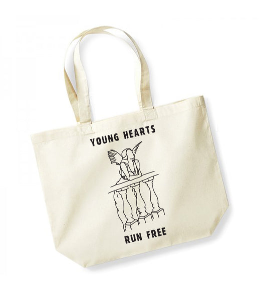 Young Hearts Run Free - Large Canvas Tote Bag