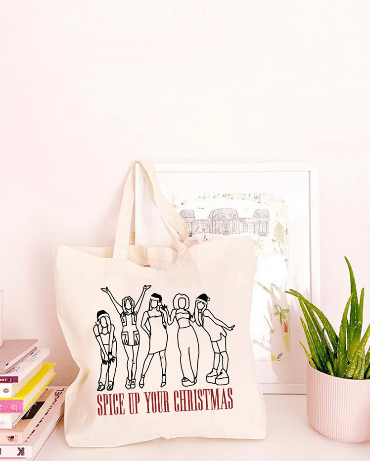 Spice Up Your Christmas - Large Canvas Tote Bag