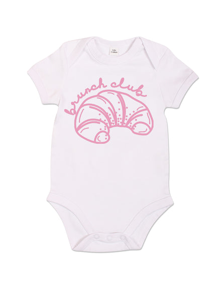 Brunch Club - Babygrow - White
