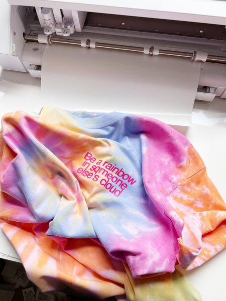 Be A Rainbow In Someone Else's Cloud- Tie-Dye Tee - Unisex Fit