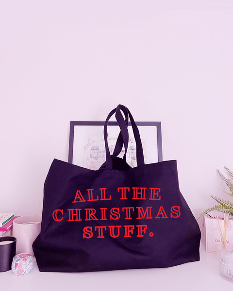 All The Christmas Stuff - Super Huge Canvas Tote Bag