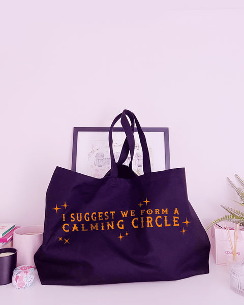 I Suggest We Form a Forming Circle - Super Huge Canvas Tote Bag