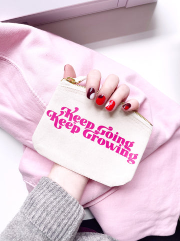 Keep Going, Keep Growing - Zip Purse-Kelham Print