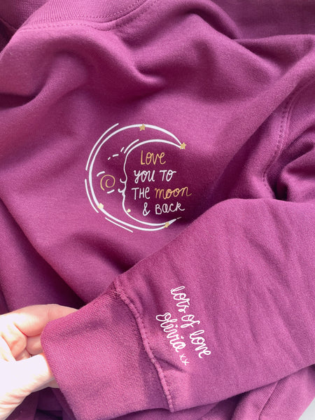 Love You To The Moon & Back - Personalised - Unisex Fit Sweater