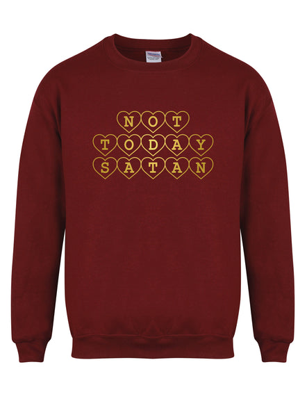Not Today Satan (Hearts) - Unisex Fit Sweater-All Products-Kelham Print