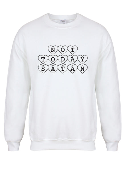 Not Today Satan (Hearts) - Unisex Fit Sweater-All Products-Kelham Print