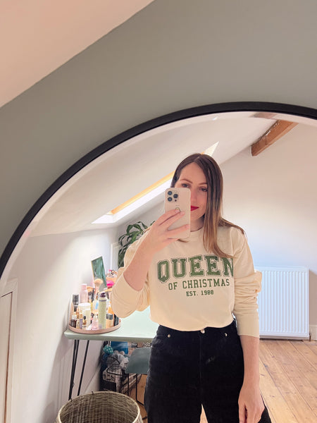 Queen of Christmas - Personalised Year - Unisex Fit Sweater