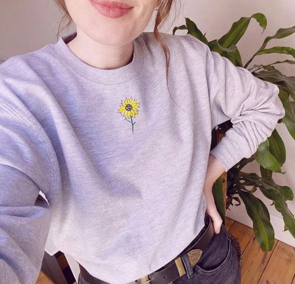 Sunflower with free Sunflower Seeds - Unisex Fit Sweater-Kelham Print