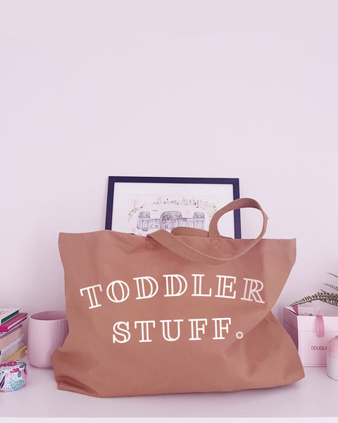 Toddler Stuff - Super Huge Canvas Tote Bag