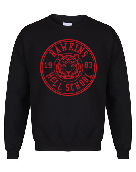 Hawkins 'Hell' School Badge - Unisex Fit Sweater