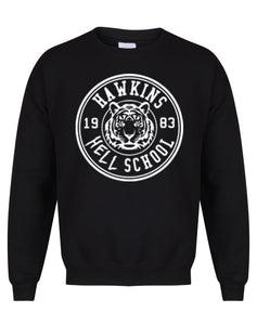 Hawkins 'Hell' School Badge - Unisex Fit Sweater