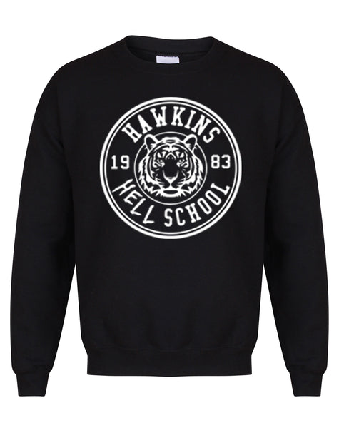 Hawkins 'Hell' School Badge - Unisex Fit Sweater
