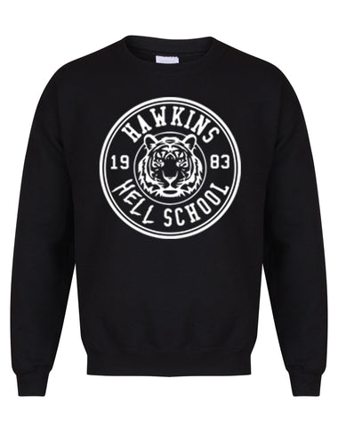 Hawkins 'Hell' School Badge - Unisex Fit Sweater