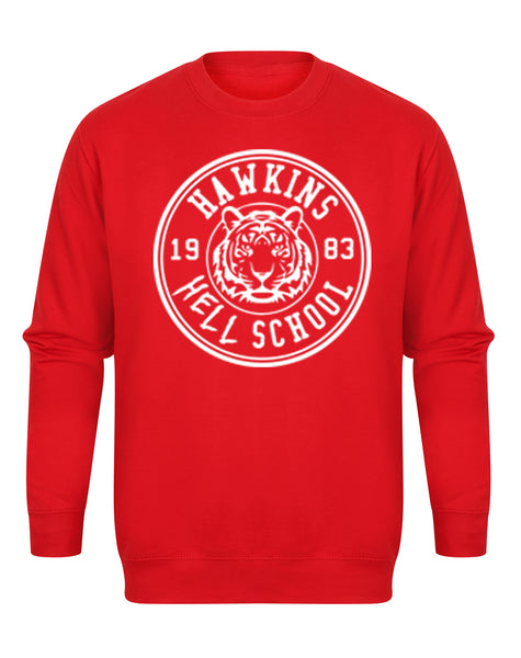 Hawkins 'Hell' School Badge - Unisex Fit Sweater