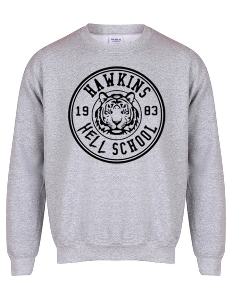 Hawkins 'Hell' School Badge - Unisex Fit Sweater