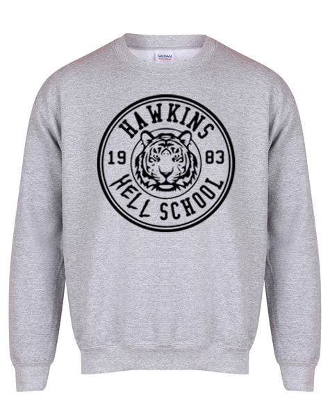 Hawkins 'Hell' School Badge - Unisex Fit Sweater