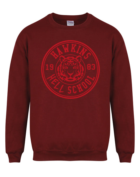 Hawkins 'Hell' School Badge - Unisex Fit Sweater