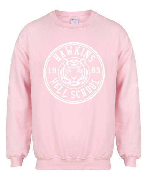 Hawkins 'Hell' School Badge - Unisex Fit Sweater