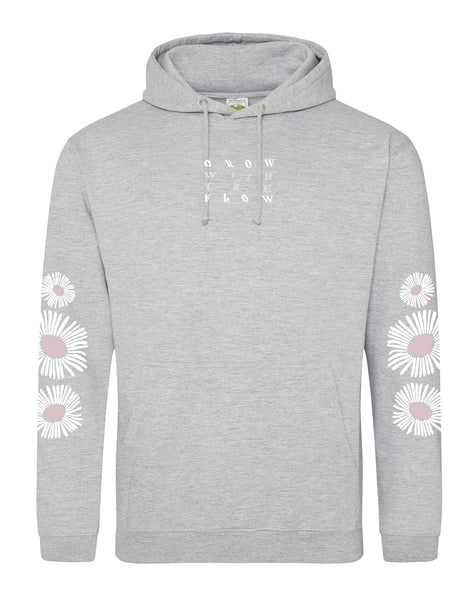 Grow With The Flow - Unisex Fit Sleeve Detail Hooded Sweater
