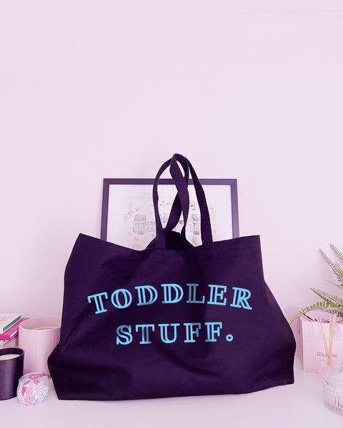 Toddler Stuff - Super Huge Canvas Tote Bag