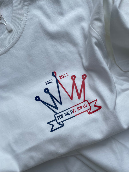 Pop The Fizz For Liz - Queens Jubilee Crown - Unisex Fit T-Shirt