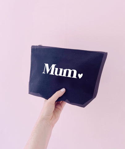 Mum and 'Message' - Personalised - Make Up/Cosmetics Bag