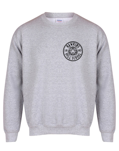 Hawkins 'Hell' School Badge - Unisex Fit Sweater