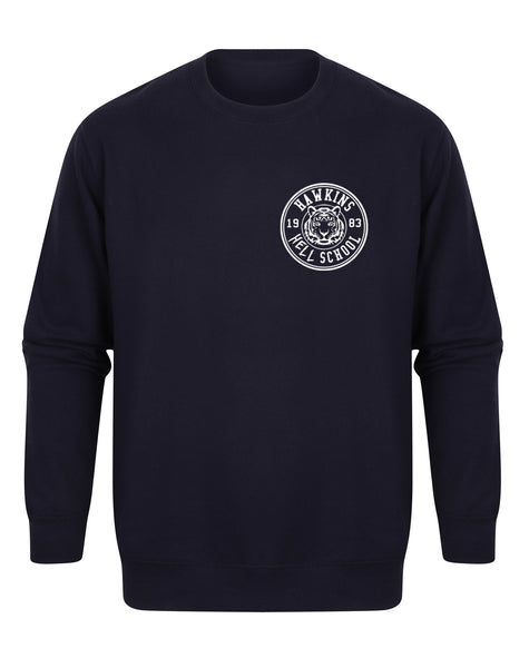 Hawkins 'Hell' School Badge - Unisex Fit Sweater