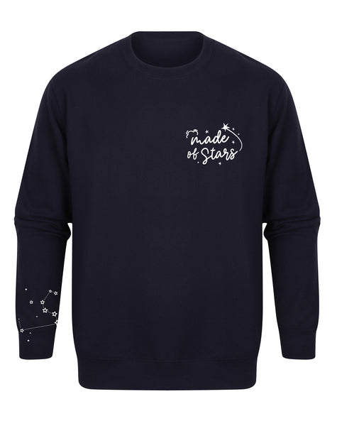 Made of Stars - Personalised Constellation - Unisex Kids Sweater