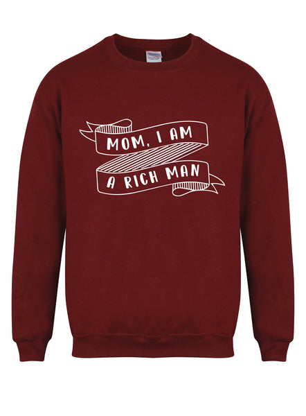 Mom, I Am a Rich Man - Unisex Fit Sweater-Kelham Print