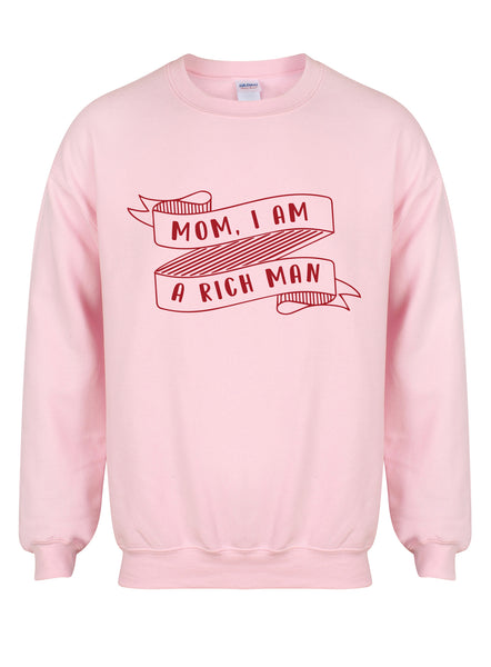 Mom, I Am a Rich Man - Unisex Fit Sweater-Kelham Print