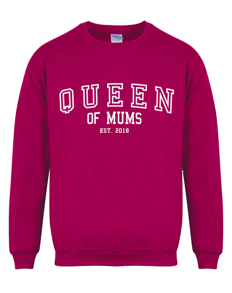 Queen of Mums - Personalised Year - Unisex Fit Sweater