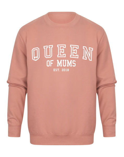 Queen of Mums - Personalised Year - Unisex Fit Sweater