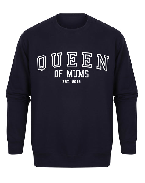 Queen of Mums - Personalised Year - Unisex Fit Sweater