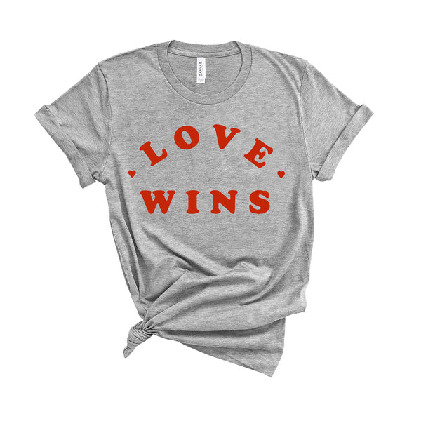 Love Wins - Velvet Flock - Unisex T-Shirt - available in Adults and Kids sizes