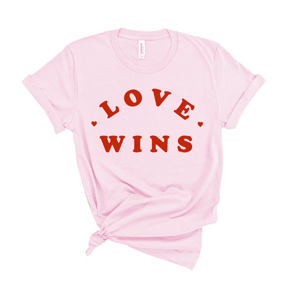 Love Wins - Velvet Flock - Unisex T-Shirt - available in Adults and Kids sizes