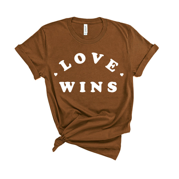 Love Wins - Velvet Flock - Unisex T-Shirt - available in Adults and Kids sizes