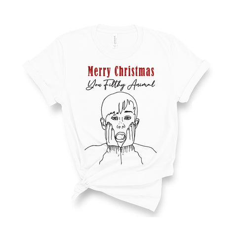 Merry Christmas You Filthy Animal - Unisex T-Shirt