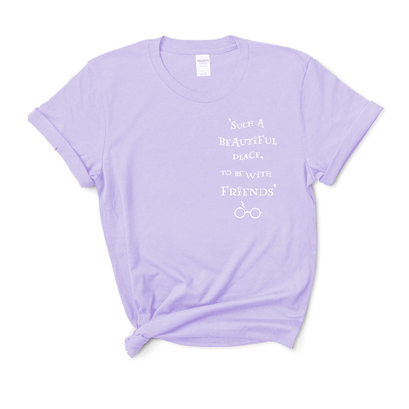 Such A Beautiful Place To Be With Friends - Unisex T-Shirt - Extra Colours-Leoras Attic-Kelham Print