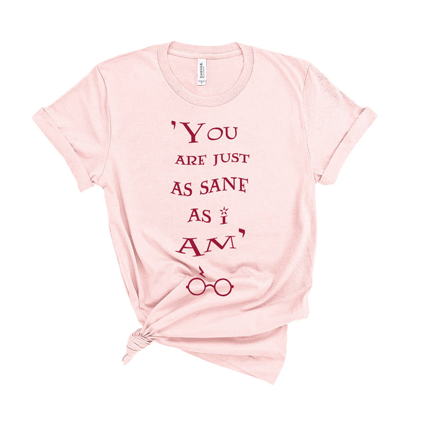 You Are Just as Sane As I Am - Unisex T-Shirt - Extra Colours-Leoras Attic-Kelham Print