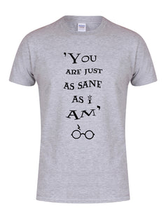 You Are Just As Sane As I Am - Grey - Unisex T-Shirt-Leoras Attic-Kelham Print