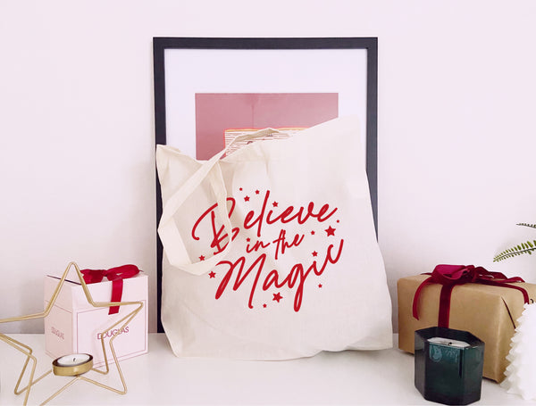 Believe In The Magic - Large Canvas Tote Bag