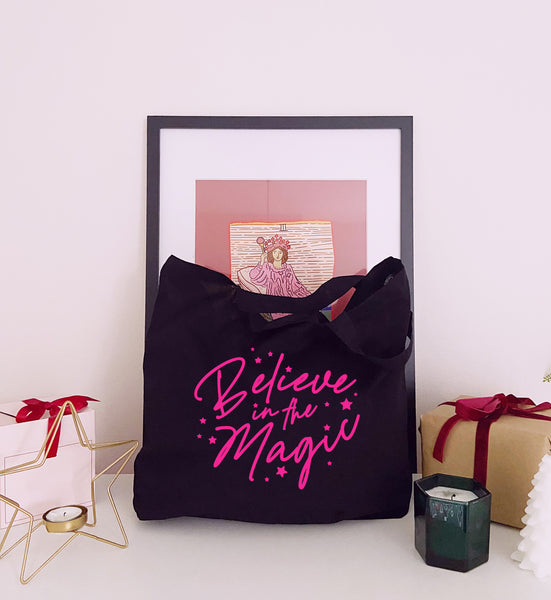Believe In The Magic - Large Canvas Tote Bag